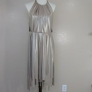 Halston Heritage Gold/Champagne Halter Dress